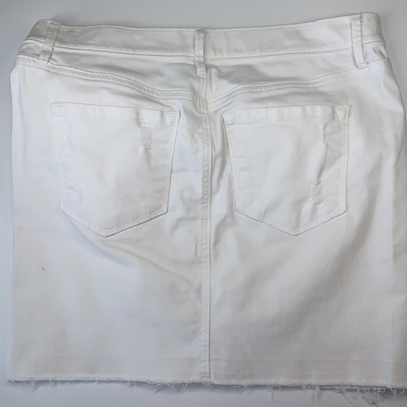EUC Set of 3 Loft denim mini skirts  1-white distr 1- acid blue 1-khaki ALL sz 4 - Picture 11 of 16